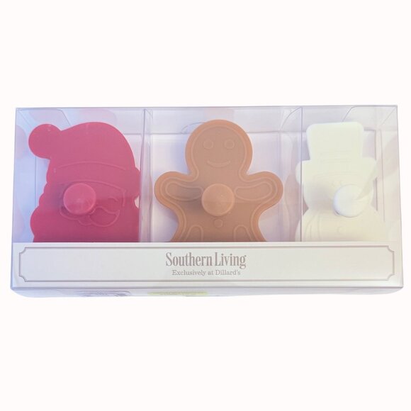 Southern Living Christmas Cookie Stamps Set of 3 Cutters Santa Snowman Gingerbre - Picture 1 of 8